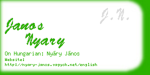 janos nyary business card