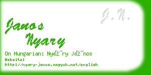 janos nyary business card